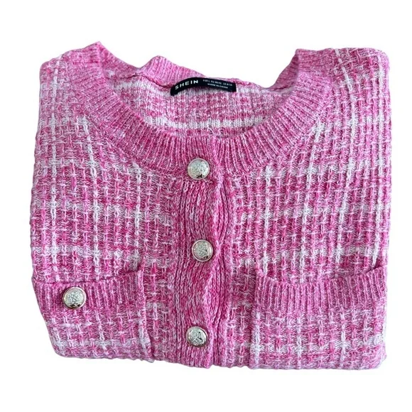 SHEIN Rose Button-Front Cardigan - Picture 6 of 6
